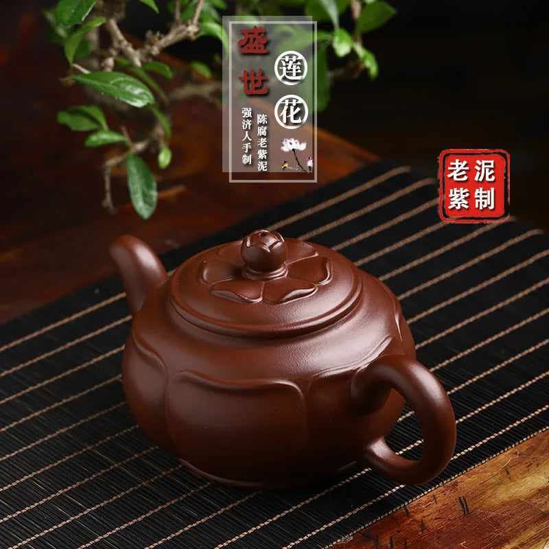 Chinese Yixing Purple Clay Tea Pot Hand-painted Black Mud Tea Pot Tradition Filter Zisha Tea Maker Household Drinkware