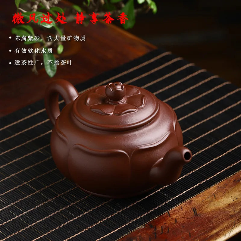 Chinese Yixing Purple Clay Tea Pot Hand-painted Black Mud Tea Pot Tradition Filter Zisha Tea Maker Household Drinkware