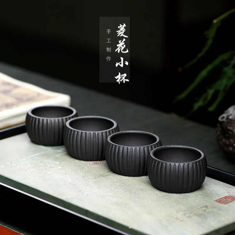 Chinese Yixing Purple Clay Teacup Travel Cup Handmade Tea Bowl Master Tea Cup Customized Tea Set Accessories 60ml