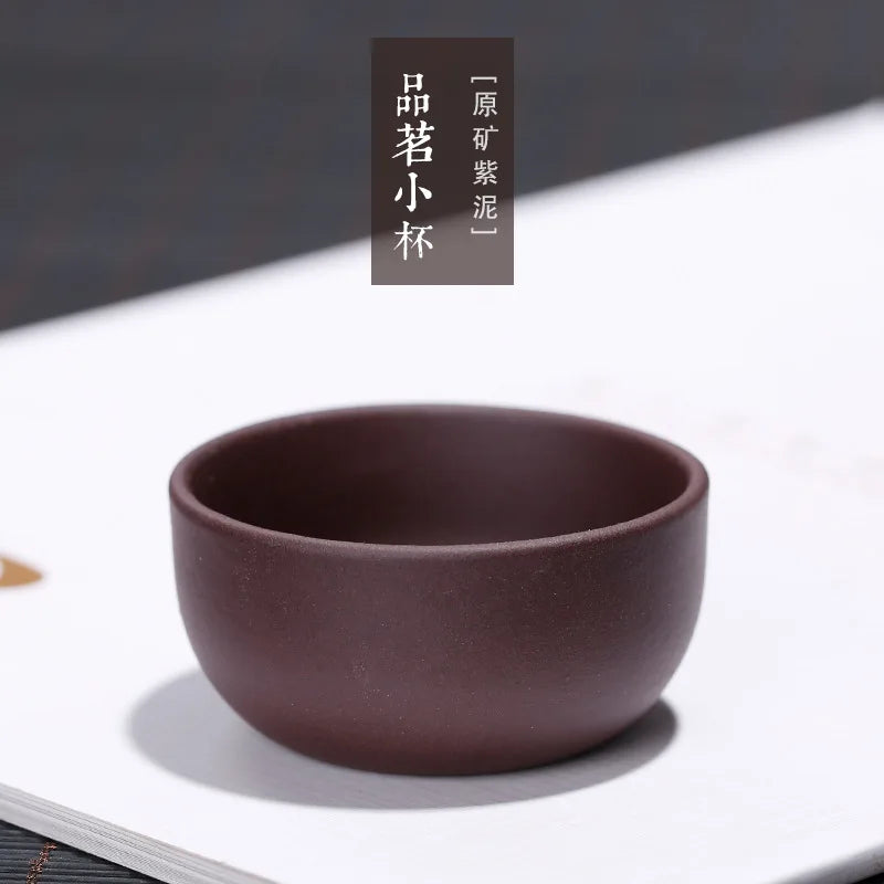 Chinese Yixing Purple Clay Teacup Travel Meditation Cup Authentic Zisha Tea Bowl Master Cups Handmade Tea Set 30ml