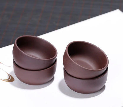 Chinese Yixing Purple Clay Teacup Travel Meditation Cup Authentic Zisha Tea Bowl Master Cups Handmade Tea Set 30ml