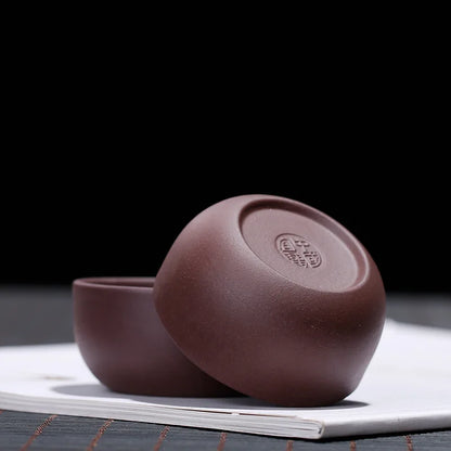Chinese Yixing Purple Clay Teacup Travel Meditation Cup Authentic Zisha Tea Bowl Master Cups Handmade Tea Set 30ml