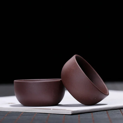 Chinese Yixing Purple Clay Teacup Travel Meditation Cup Authentic Zisha Tea Bowl Master Cups Handmade Tea Set 30ml