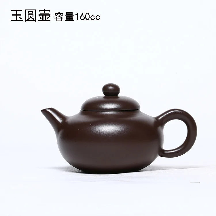 Chinese Yixing Purple Clay Teapot Traditional Ball Hole Filter Tea Infuser Beauty Stone Scoop Kettle Household Zisha Tea Set