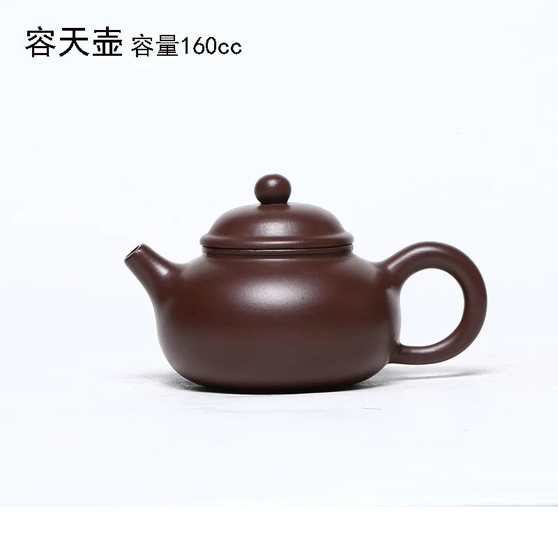 Chinese Yixing Purple Clay Teapot Traditional Ball Hole Filter Tea Infuser Beauty Stone Scoop Kettle Household Zisha Tea Set