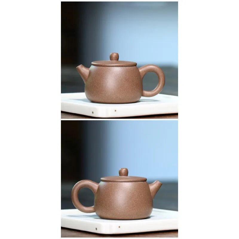 Chinese Yixing Purple Clay Teapots Ball Shaped Infuser Tea Pot Beauty Kettle Raw Ore Handmade Zisha Tea Set Customized