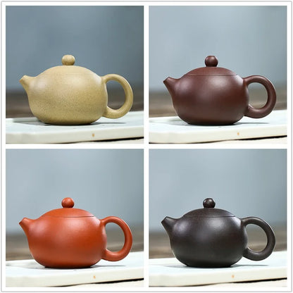 Chinese Yixing Purple Clay Teapots Classic Xishi Tea Pot 115ml Tea Kettle Master Handmade Zisha Kungfu Teaware Set