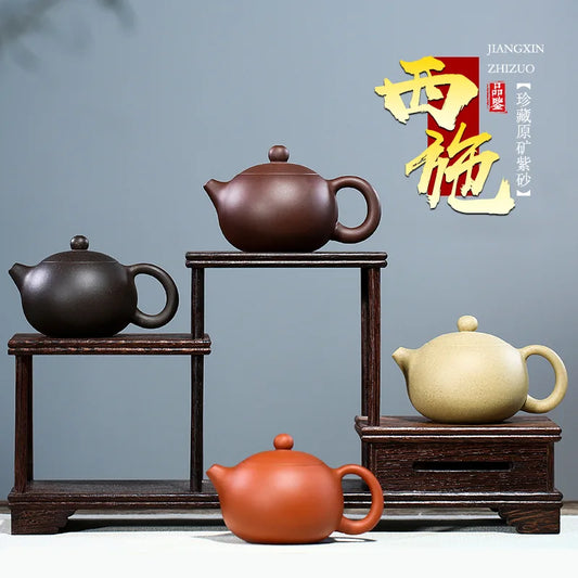 Chinese Yixing Purple Clay Teapots Classic Xishi Tea Pot 115ml Tea Kettle Master Handmade Zisha Kungfu Teaware Set