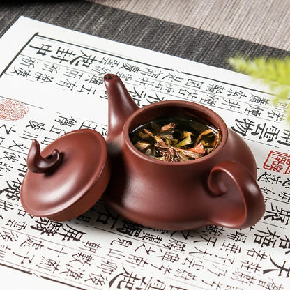 Chinese Yixing Purple Clay Teapots Handmade Dragon Egg Filter Tea Pot Authentic Zisha Tea Set Home Customized Beauty Kettle
