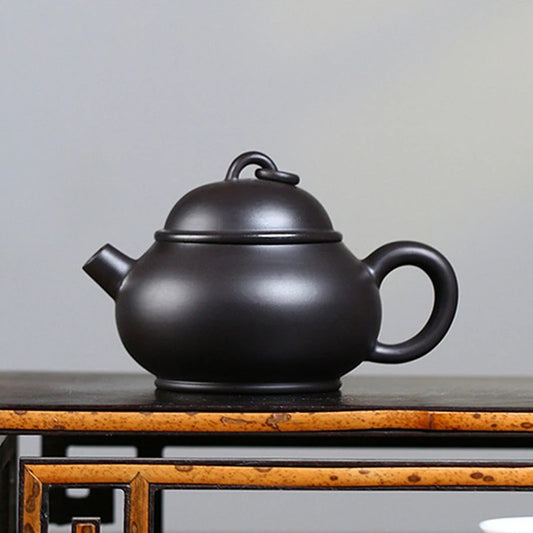 Chinese Yixing Purple Clay Teapots Raw Ore Black Mud Handmade Pot Household Beauty Tea Infuser Tradition Zisha Tea Set 190ml