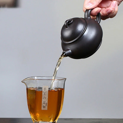Chinese Yixing Purple Clay Teapots Raw Ore Black Mud Handmade Pot Household Beauty Tea Infuser Tradition Zisha Tea Set 190ml
