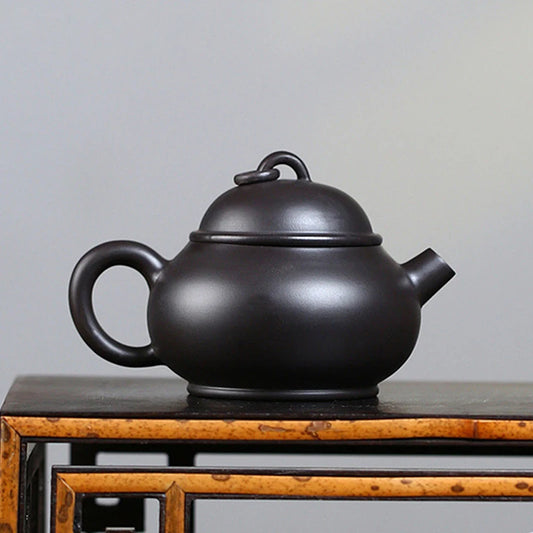 Chinese Yixing Purple Clay Teapots Raw Ore Black Mud Handmade Pot Household Beauty Tea Infuser Tradition Zisha Tea Set 190ml