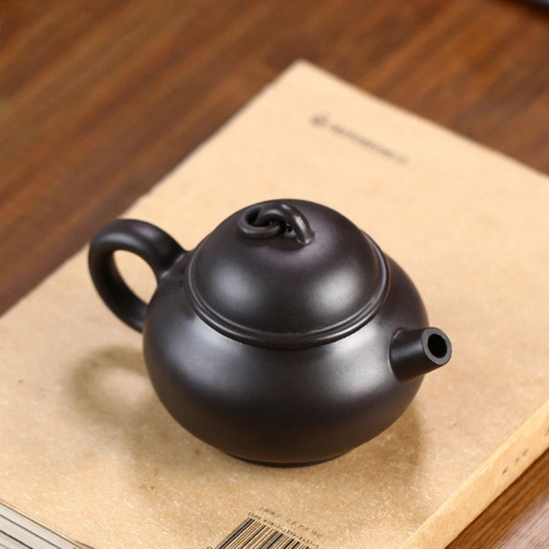Chinese Yixing Purple Clay Teapots Raw Ore Black Mud Handmade Pot Household Beauty Tea Infuser Tradition Zisha Tea Set 190ml