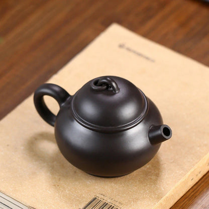 Chinese Yixing Purple Clay Teapots Raw Ore Black Mud Handmade Pot Household Beauty Tea Infuser Tradition Zisha Tea Set 190ml