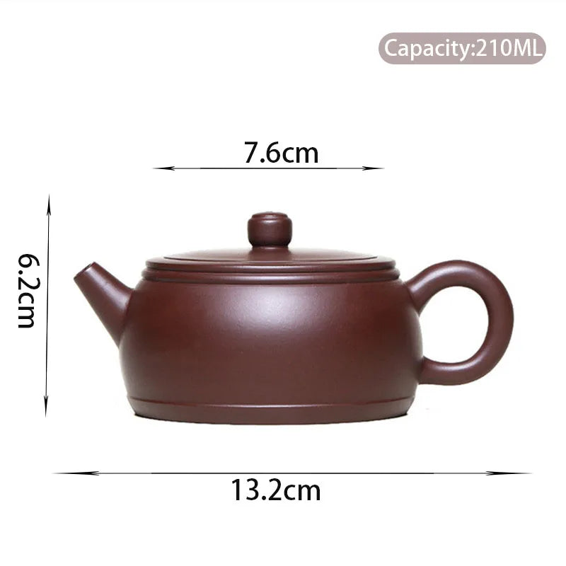 Chinese Yixing Raw Ore Zhu Mud Tea Pot Filtration Kettle Handmade Purple Clay Teapots Zisha Teaware Supplies Tea Set 220ml