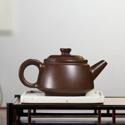 Chinese Yixing Raw Ore Zhu Mud400cc  Tea Pot Filtration Kettle Handmade Purple Clay Teapots Zisha Teaware Supplies Tea Set
