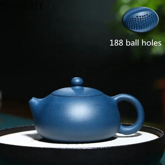 Chinese Yixing Tea Pot Authentic Purple Clay Xi Shi Teapot Handmade Kettle 188 Ball Hole Filter Tea Ceremony Custom Gift 210ml