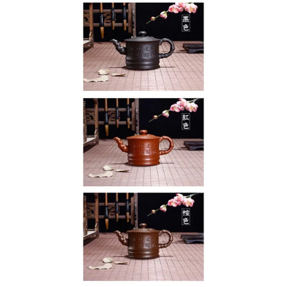 Chinese Yixing Tea Pot Bamboo Section Lettering Purple Clay Filter Teapot Beauty Kettle Raw Ore Handmade Tea Set Drinkware 150ml