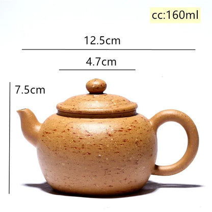 Chinese Yixing Tea Pot Handmade Purple Clay Teapot Raw Ore Beauty Kettle Home Tea Ceremony Customized Gifts Drinkware 160ml