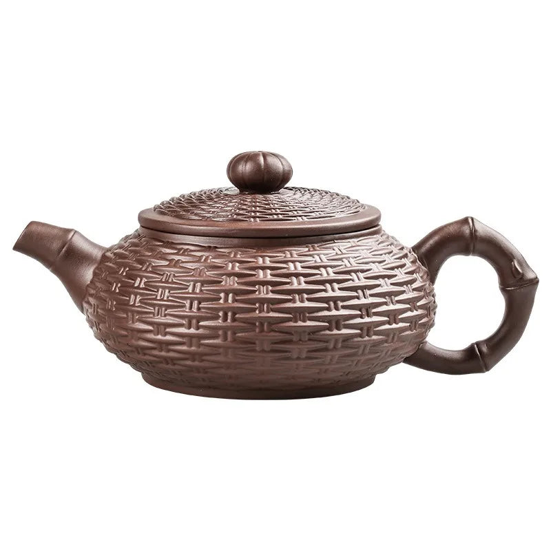 Chinese Yixing Tea Pot Large Capacity Purple Clay Xishi Filter Teapot Beauty Kettle Raw Ore Handmade Tea Set Authentic Drinkware