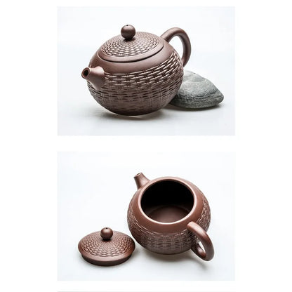 Chinese Yixing Tea Pot Large Capacity Purple Clay Xishi Filter Teapot Beauty Kettle Raw Ore Handmade Tea Set Authentic Drinkware