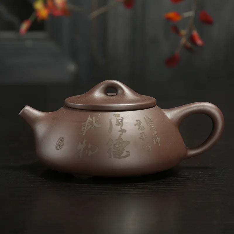 Chinese Yixing Teapot Authentic Zisha Tea Kettle Home Decor Handmade Purple Clay Teapot Tabletop Kung Fu Travel Tea Set