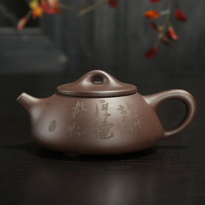 Chinese Yixing Teapot Authentic Zisha Tea Kettle Home Decor Handmade Purple Clay Teapot Tabletop Kung Fu Travel Tea Set