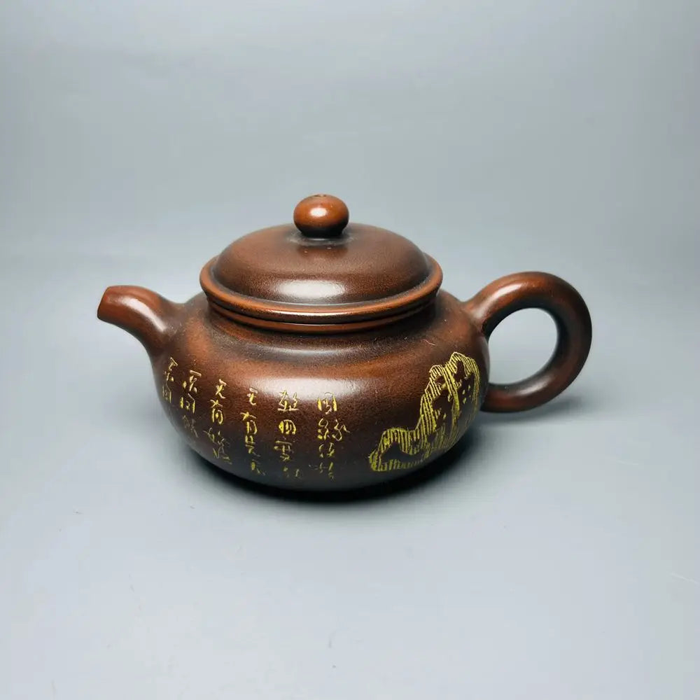 Chinese Yixing Zisha Clay Teapot  Antique Zen Heart Pot Liu Hongfen 200ml