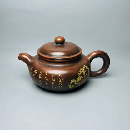 Chinese Yixing Zisha Clay Teapot  Antique Zen Heart Pot Liu Hongfen 200ml