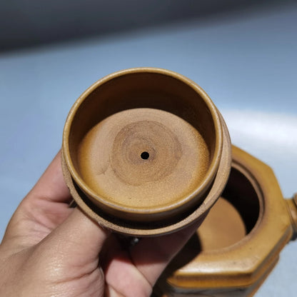 Chinese Yixing Zisha Clay Teapot  Bafang Bamboo Section Pot Chen Mingyuan 380ml