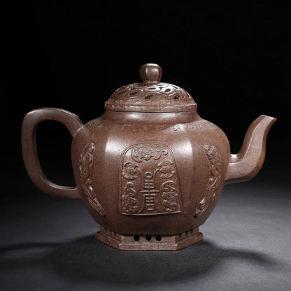 Chinese Yixing Zisha Clay Teapot  Bafang Linglong Pot Jinding trademark 500ml