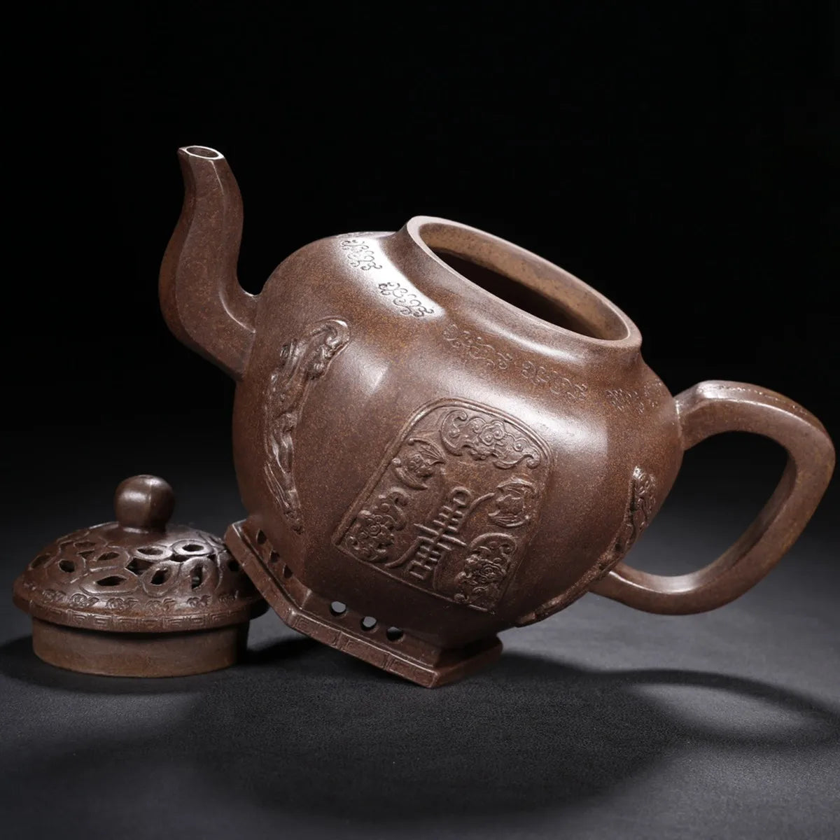 Chinese Yixing Zisha Clay Teapot  Bafang Linglong Pot Jinding trademark 500ml