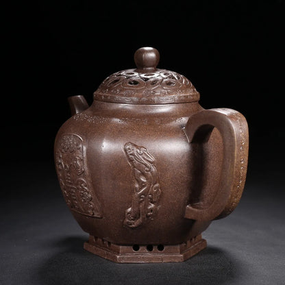 Chinese Yixing Zisha Clay Teapot  Bafang Linglong Pot Jinding trademark 500ml