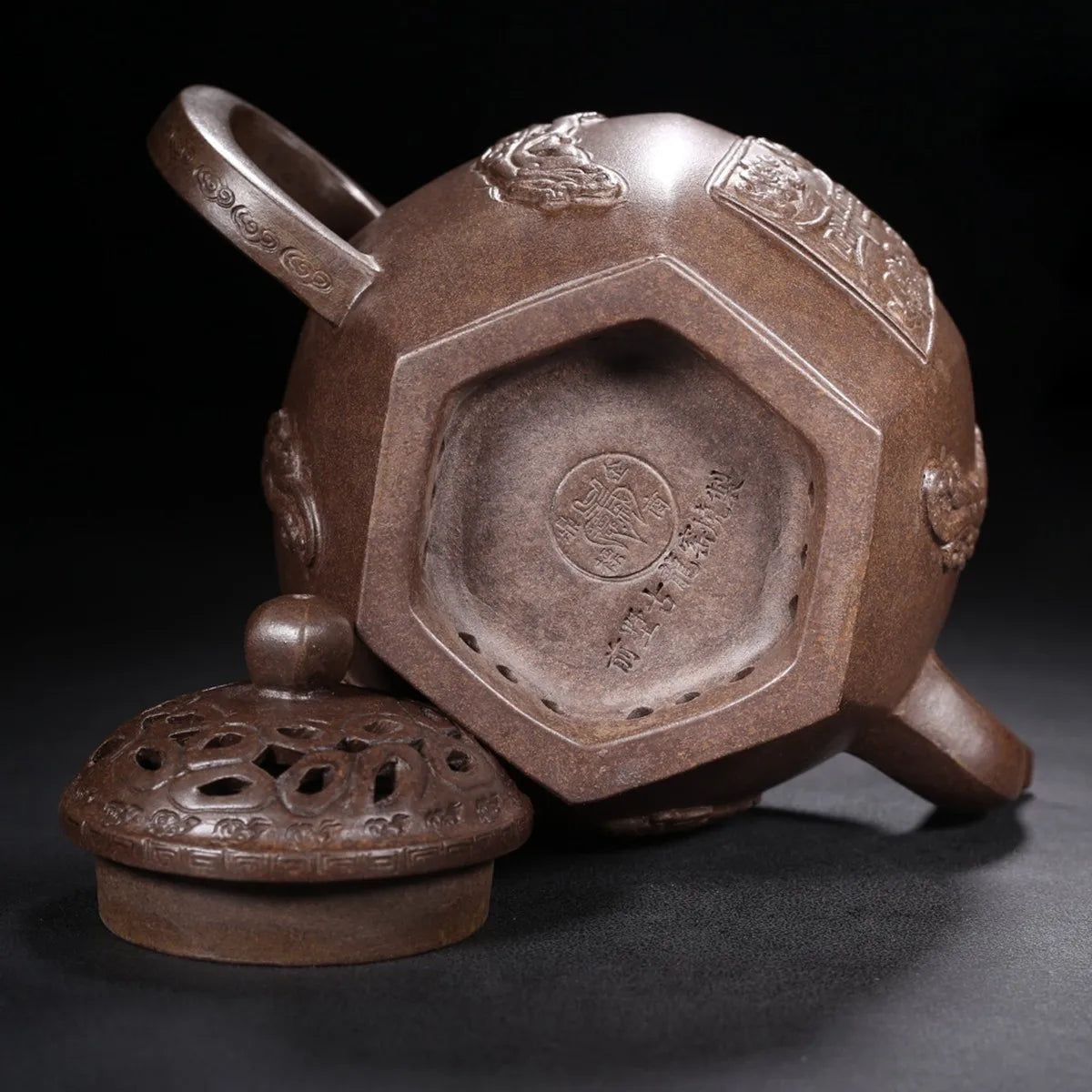 Chinese Yixing Zisha Clay Teapot  Bafang Linglong Pot Jinding trademark 500ml
