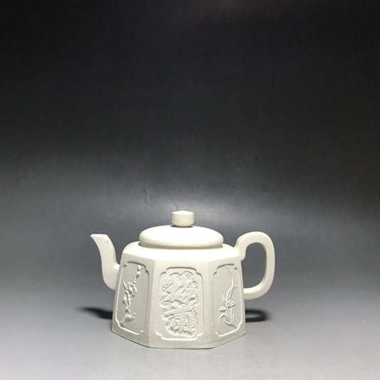 Chinese Yixing Zisha Clay Teapot  Bafang Plum Orchid Bamboo ju Pot  Guan Deyan 250ml