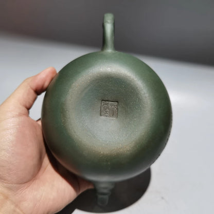 Chinese Yixing Zisha Clay Teapot  Bamboo Leaf Pot Old Artist 500ml