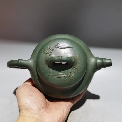Chinese Yixing Zisha Clay Teapot  Bamboo Leaf Pot Old Artist 500ml