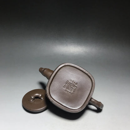 Chinese Yixing Zisha Clay Teapot  Bamboo Rhyme Pot  Gu Jingzhou 380ml