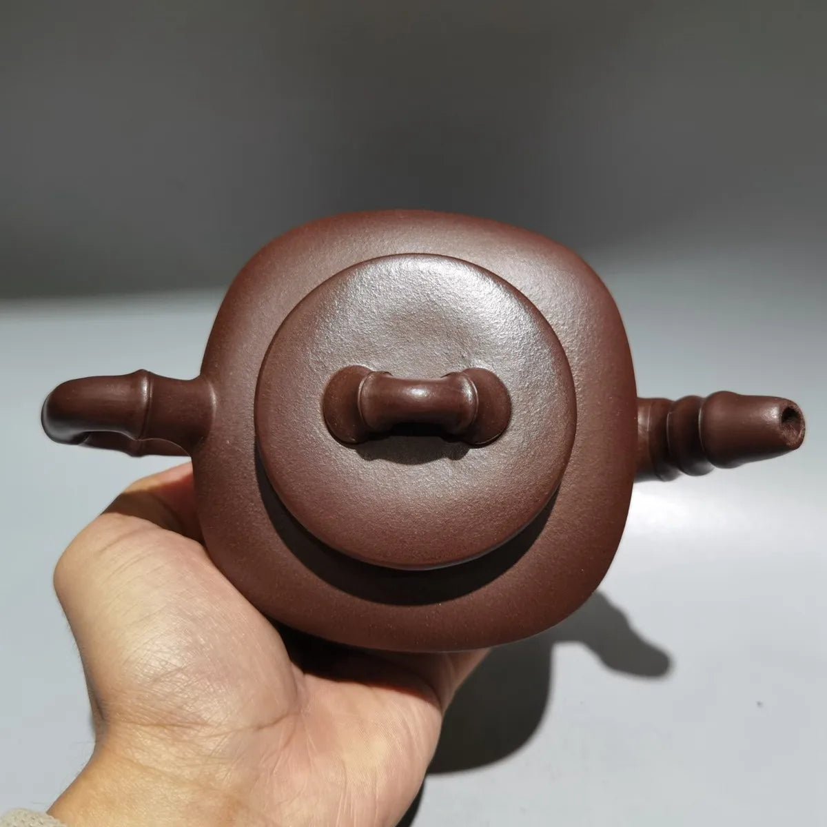 Chinese Yixing Zisha Clay Teapot  Bamboo Rhyme Pot Gu Jingzhou Raw Ore Purple Mud 360ml