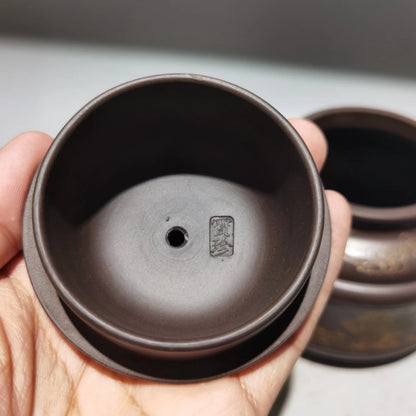 Chinese Yixing Zisha Clay Teapot  Bamboo Rhyme Pot Li Baozhen 380ml