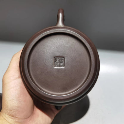 Chinese Yixing Zisha Clay Teapot  Bamboo Rhyme Pot Li Baozhen 380ml