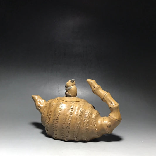 Chinese Yixing Zisha Clay Teapot  Bamboo Shoot Panda Pot  Chen Mingyuan 450ml
