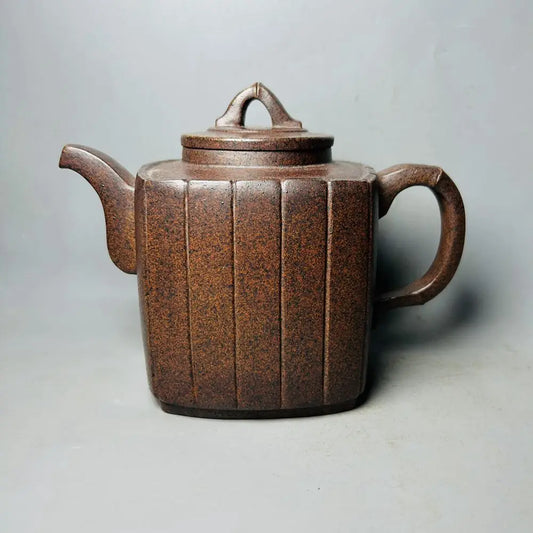 Chinese Yixing Zisha Clay Teapot  Bamboo Slips Pot  Gulong Kiln Firewood Burning 850ml