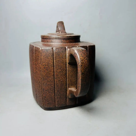 Chinese Yixing Zisha Clay Teapot  Bamboo Slips Pot  Gulong Kiln Firewood Burning 850ml