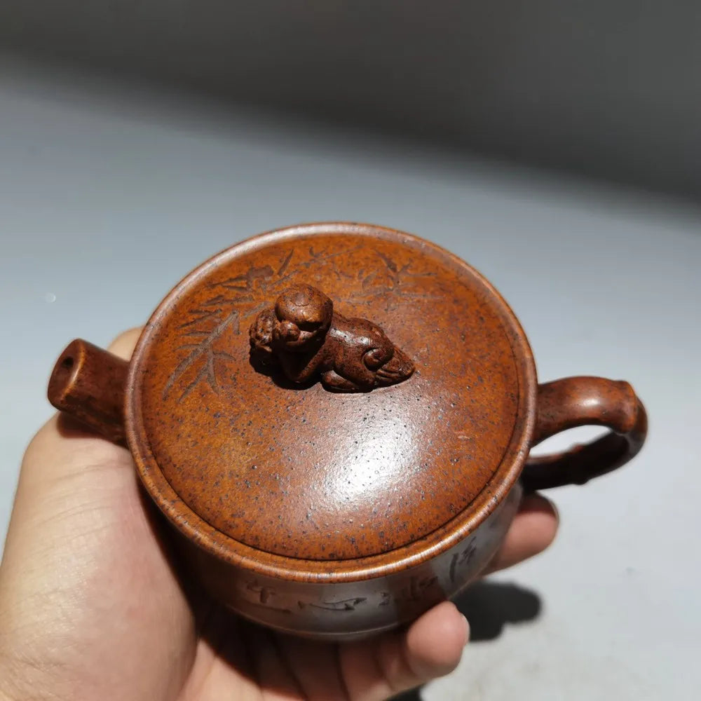 Chinese Yixing Zisha Clay Teapot  Bamboo joint Pot Gu Jingzhou 200ml