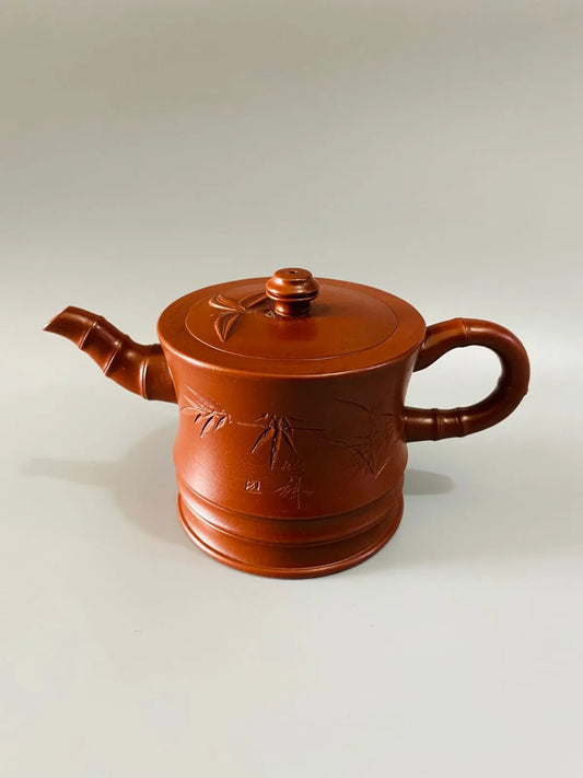 Chinese Yixing Zisha Clay Teapot  Bamboo joint teacup Pot  Wang Guowang 280ml
