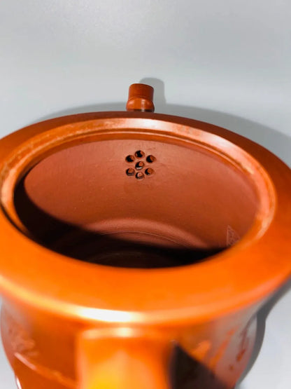 Chinese Yixing Zisha Clay Teapot  Bamboo joint teacup Pot  Wang Guowang 280ml