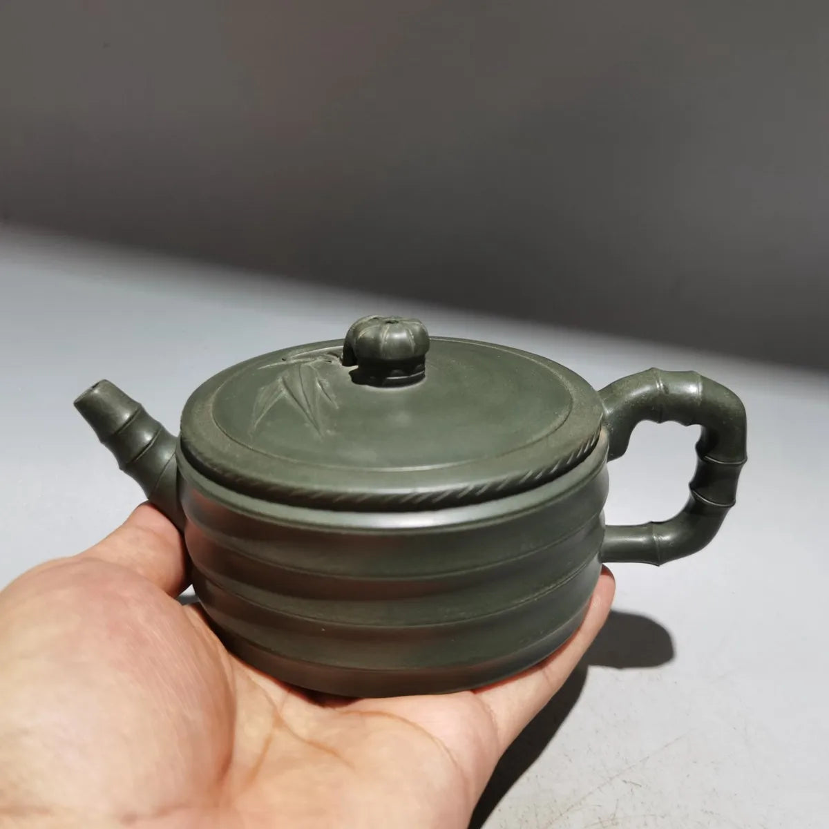 Chinese Yixing Zisha Clay Teapot  Bamboo section Pot Gu Pengcheng 180ml