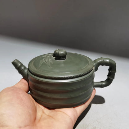 Chinese Yixing Zisha Clay Teapot  Bamboo section Pot Gu Pengcheng 180ml