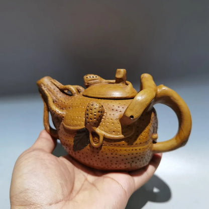 Chinese Yixing Zisha Clay Teapot  Bergamot Pot Qianlong reign of the Qing Dynasty 280ml